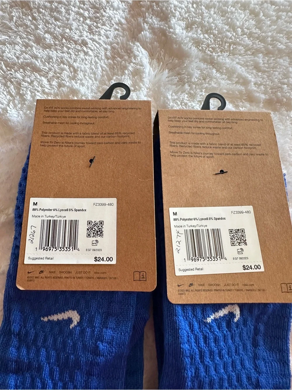 Blue Nike Unicorn Socks